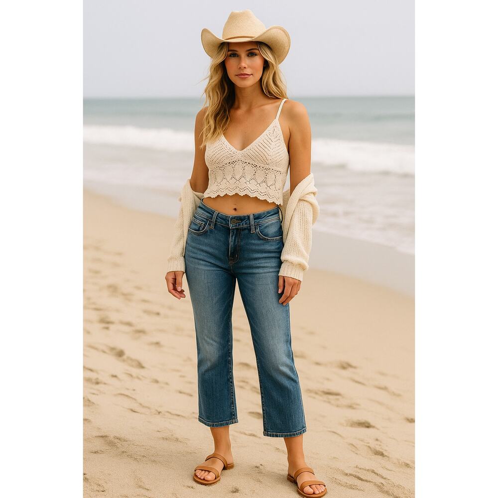 WRANGLER Low Rise Straight Leg Crop Jeans - Model Floyd - Size 30 Western